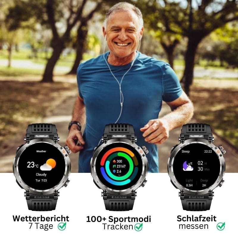 STONE – Die stabilste Smartwatch mit 21+ Tagen Akkulaufzeit