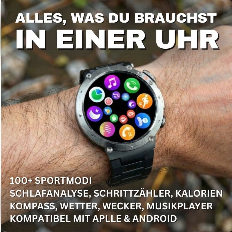 STONE – Die stabilste Smartwatch mit 21+ Tagen Akkulaufzeit