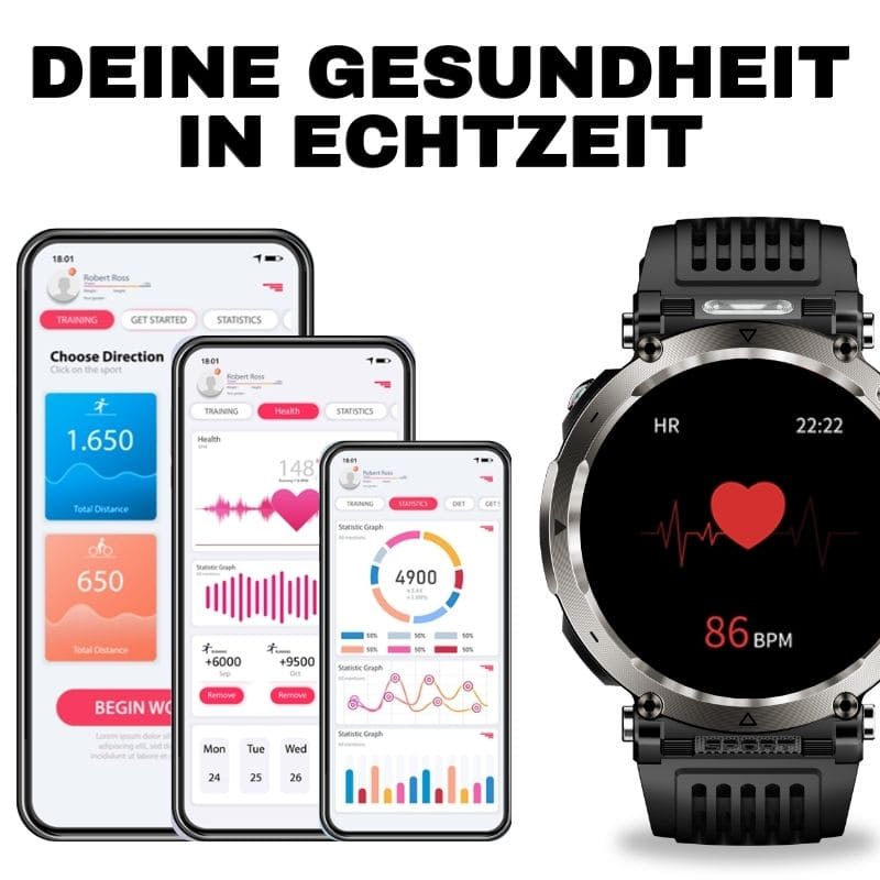 STONE – Die stabilste Smartwatch mit 21+ Tagen Akkulaufzeit